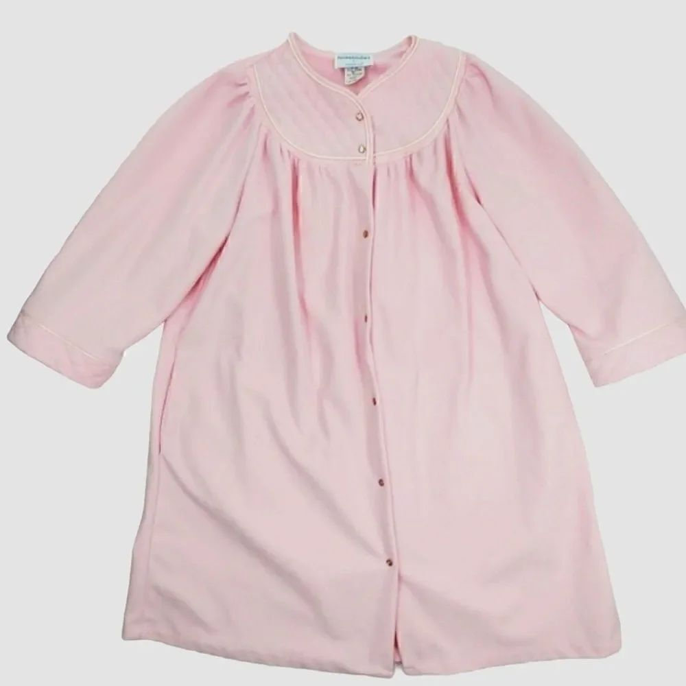 Vintage Homebodies By Leisure Life Vintage Pink Fleece House Dress Size 3X